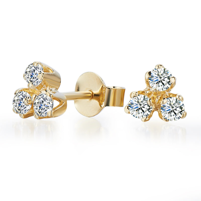 Delicate Grace - Gold Earrings with Diamonds