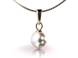 Lightness of Space - gold pendant with a natural pearl