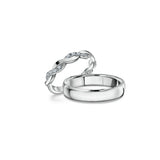 Timeless Harmony - White Gold Wedding Ring Set
