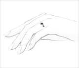 Silver ring with a natural sapphire 0.1 ct