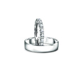 Eternity Rings Duo - Set of wedding rings with diamonds