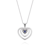 SILVER HEART PENDANT WITH SAPPHIRE – THE MOST BEAUTIFUL GIFT