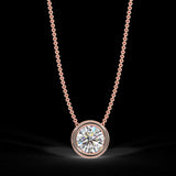 Rose gold pendant with a 0.40 ct diamond 