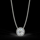 White gold pendant with a 0.40 ct diamond 
