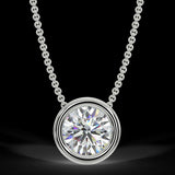 White gold pendant with a 0.40 ct diamond 