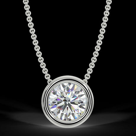 White gold pendant with a 0.40 ct diamond 