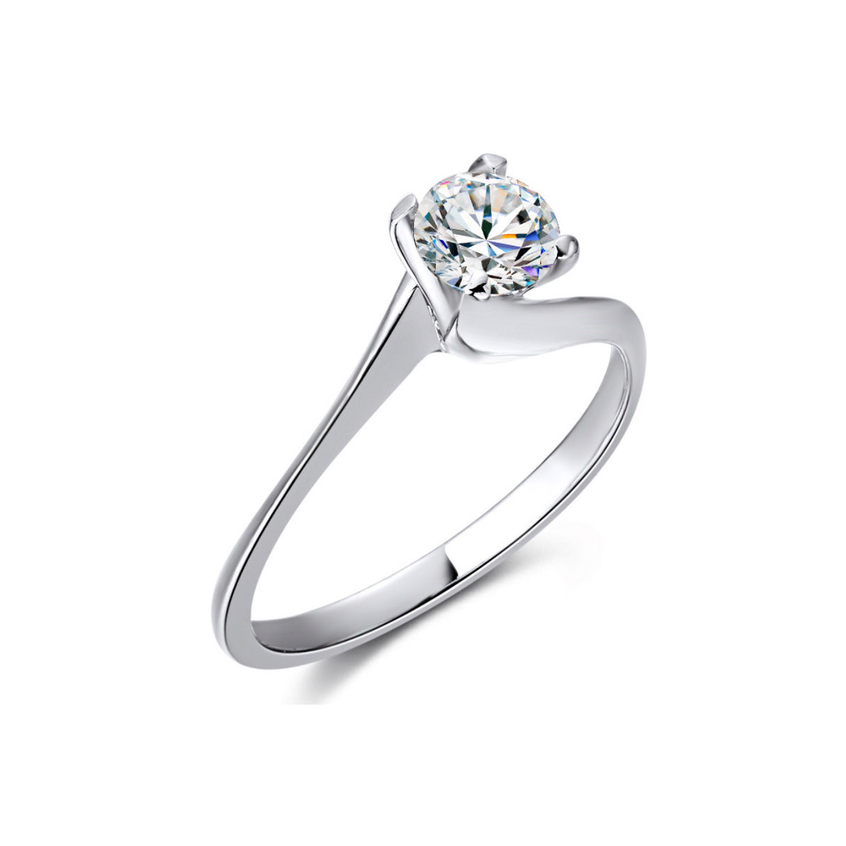 Gold engagement ring with a 0.45ct diamond