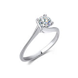 Gold engagement ring with a 0.45ct diamond