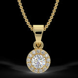 Yellow gold pendant with 0.15 ctw diamonds