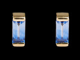 Gold earrings with natural sapphires