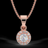 Rose gold pendant with 0.15 ctw diamonds