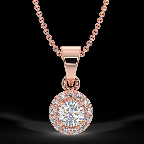 Rose gold pendant with 0.15 ctw diamonds