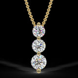 Yellow Gold Trio Pendant with 0.35 ctw Diamonds
