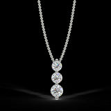 White gold trio pendant with 0.35 ctw diamonds