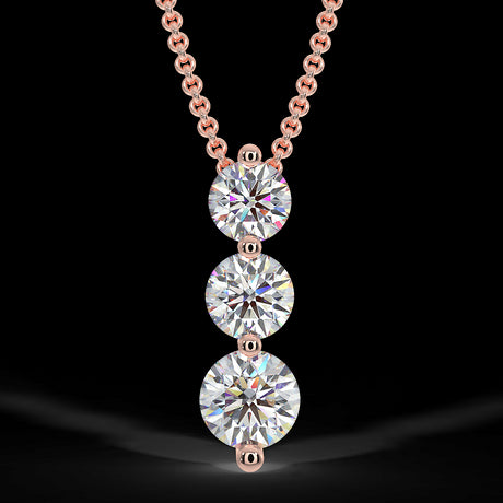 Rose Gold Trio Pendant with 0.35 ctw Diamonds