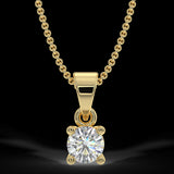 Yellow gold pendant with 0.15 ct diamonds 