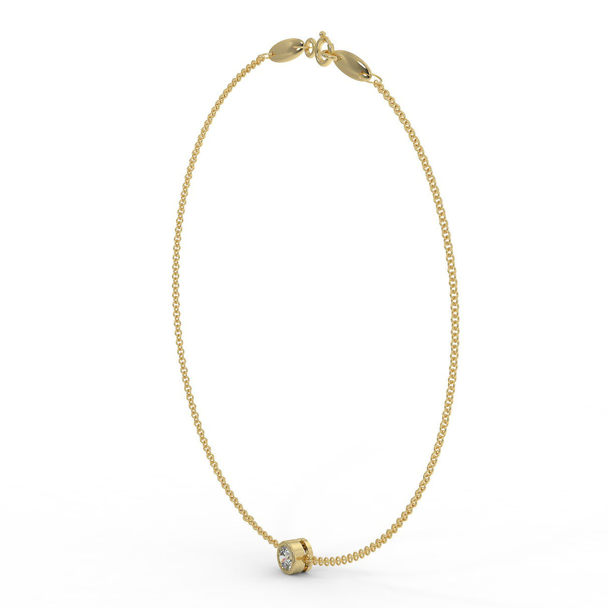 Gold bracelet with a 0.30 ct diamond