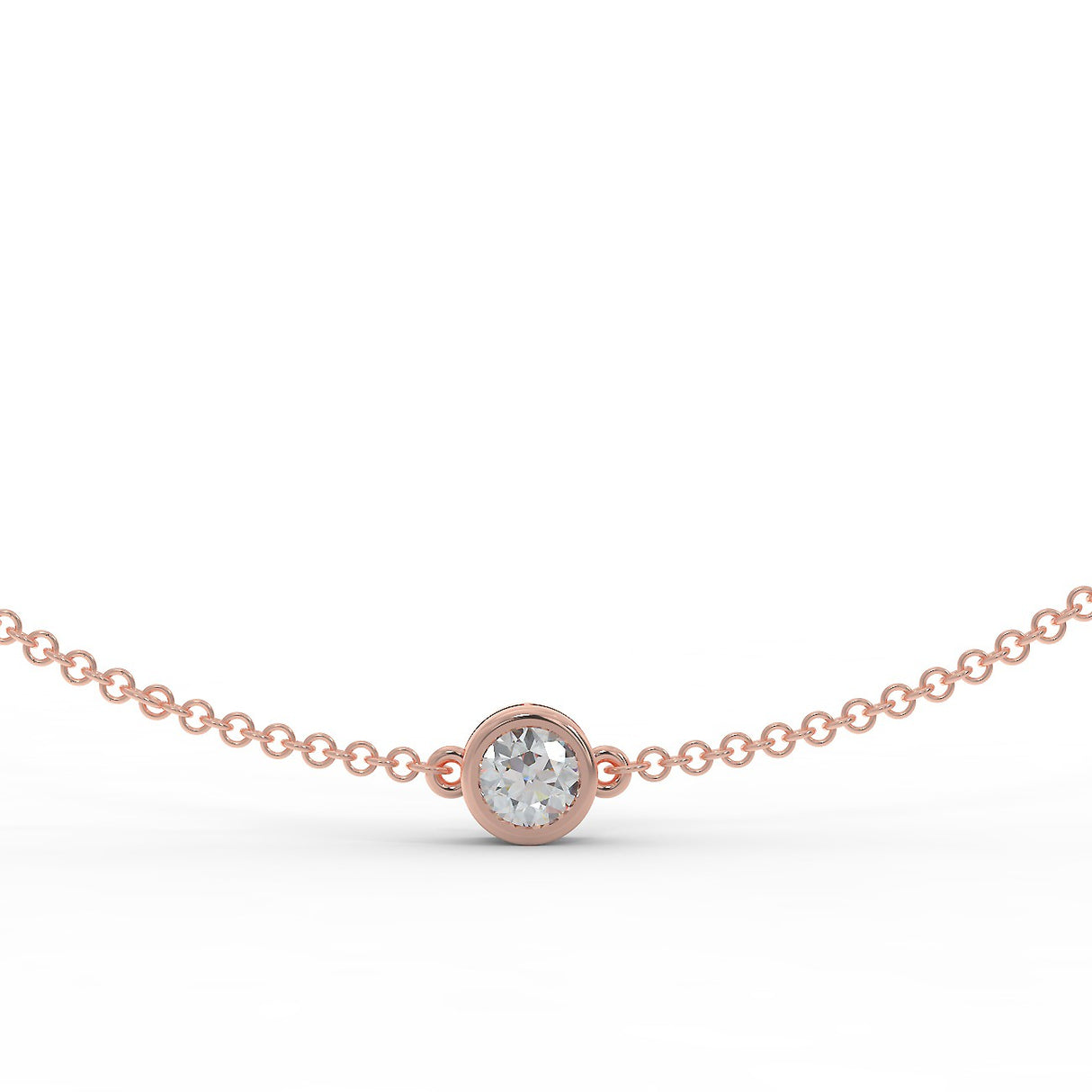 Rose gold bracelet with a 0.30 ct diamond