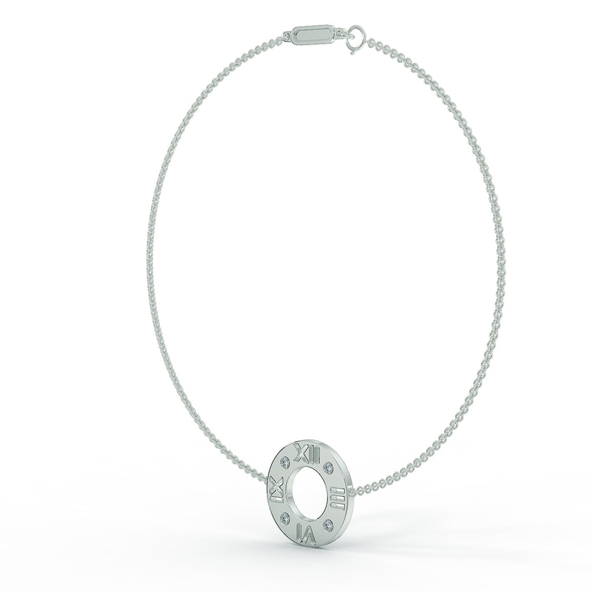 White gold bracelet with 0.12 ctw diamonds