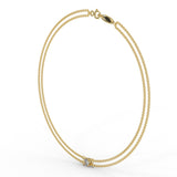 Gold bracelet with a 0.20 ct diamond