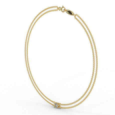 Gold bracelet with a 0.20 ct diamond