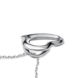 Timeless Love - Silver heart pendant with diamond