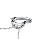 Timeless Love - Silver heart pendant with diamond