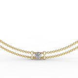 Gold bracelet with a 0.20 ct diamond