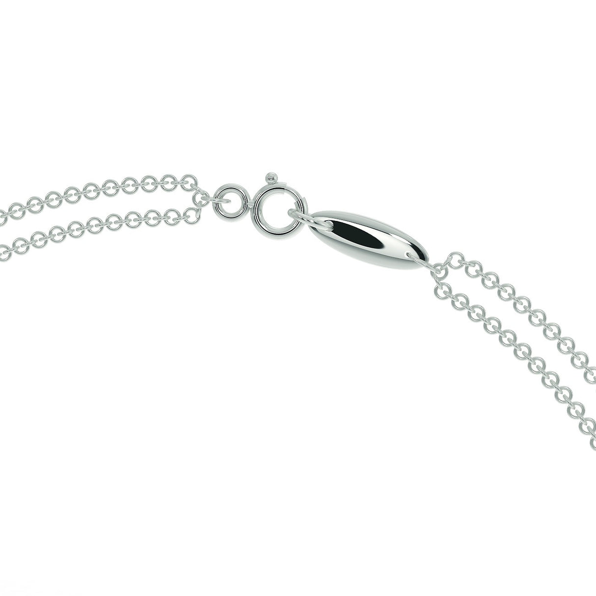 Bransoletka z białego złota z diamentem o masie 0,20 ct - zapięcie