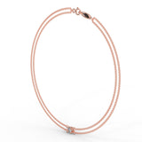 Rose gold bracelet with a 0.20 ct diamond