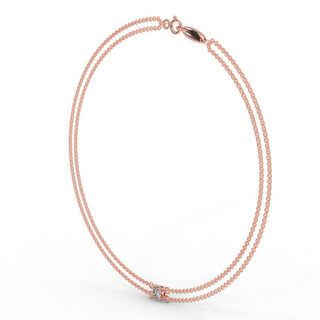 Rose gold bracelet with a 0.20 ct diamond