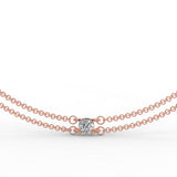 Rose gold bracelet with a 0.20 ct diamond