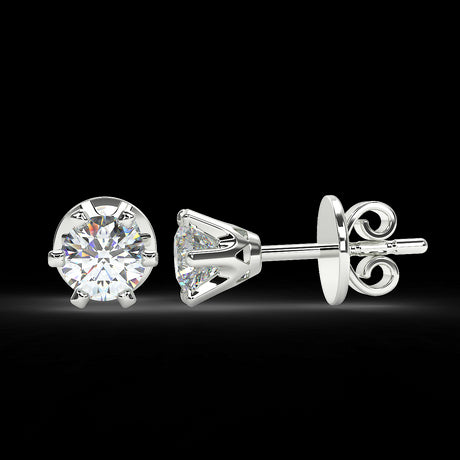 Kolczyki z białego złota z diamentami o masie 0,60 ct