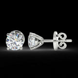 White gold earrings with 1 ctw diamonds