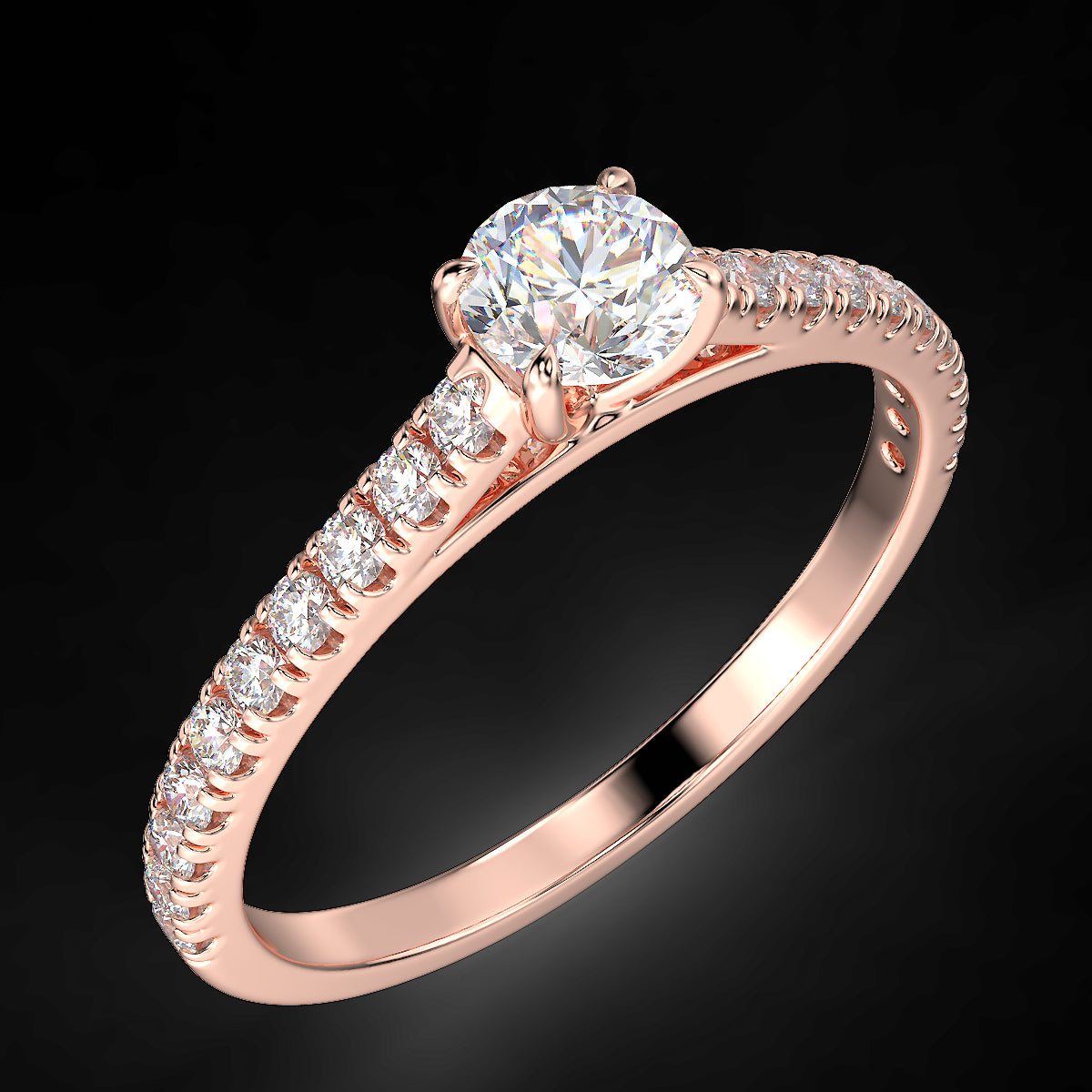 Velvet Symphony - engagement ring with diamonds 0.55 ctw