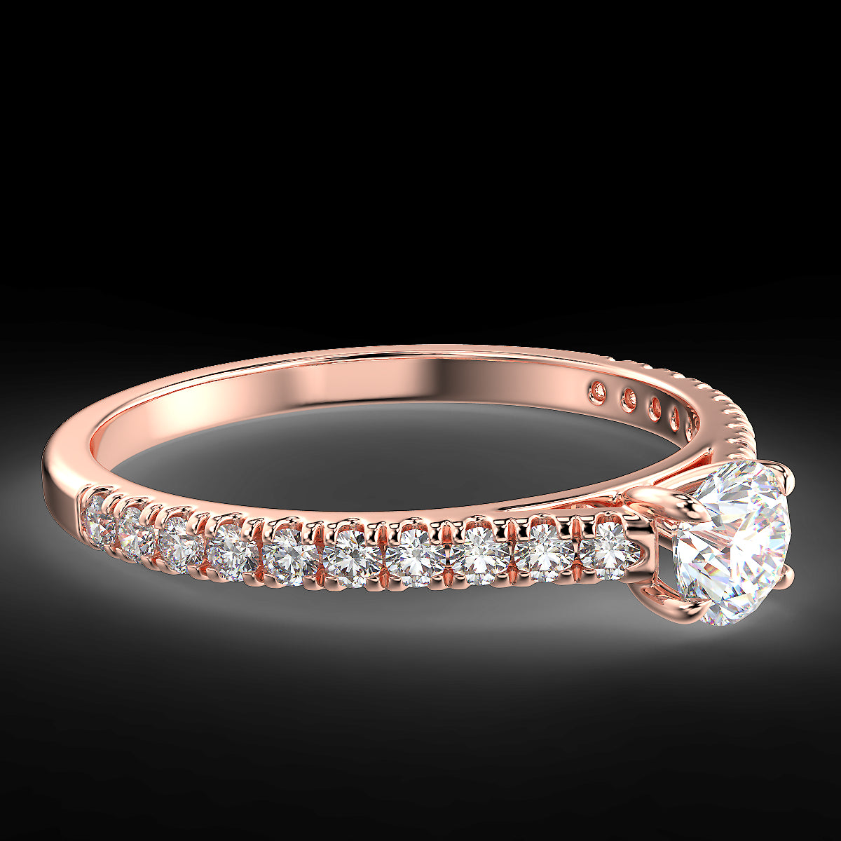 Velvet Symphony - engagement ring with diamonds 0.55 ctw