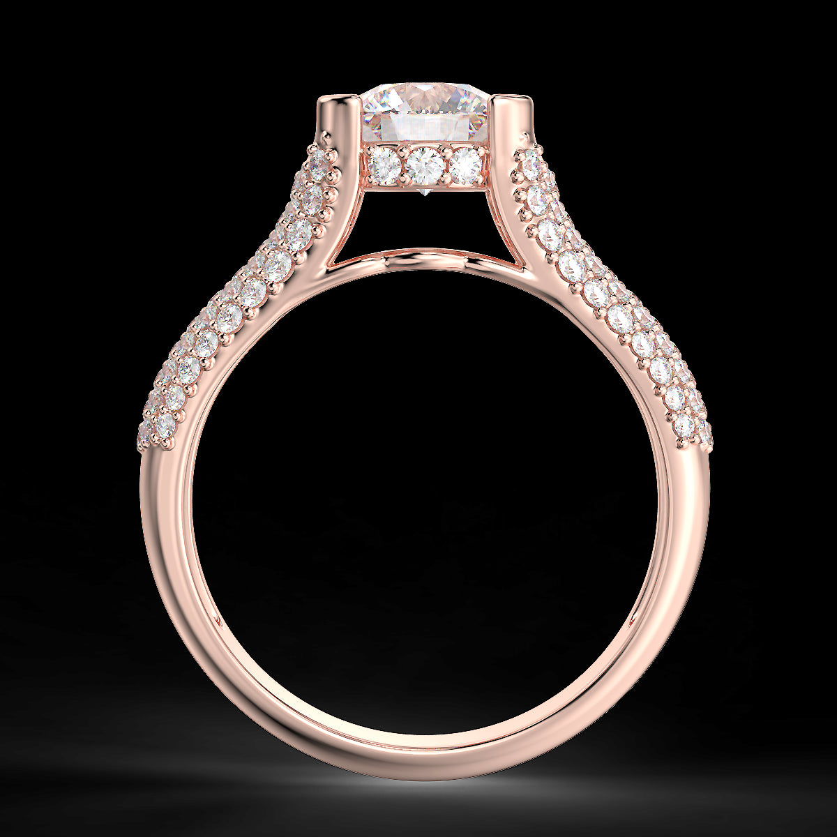 Radiant Glow - 1.51 ctw diamond engagement ring.