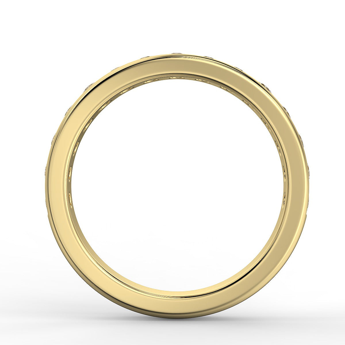 Tuscany Yellow Gold Wedding Ring with 0.75ct Diamonds