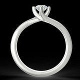 Twist engagement ring with 0.40 ct diamond
