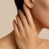 Midnight Noir - Kolczyki z czarnymi diamentami 1ctw w żółtym złocie