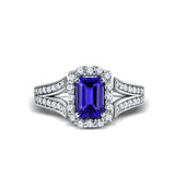Blue Star - Tanzanite and Diamond Ring