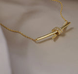 Golden Knot pendant with chain