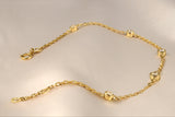Gold bracelet with 5 diamonds
