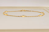 Gold bracelet with 5 diamonds