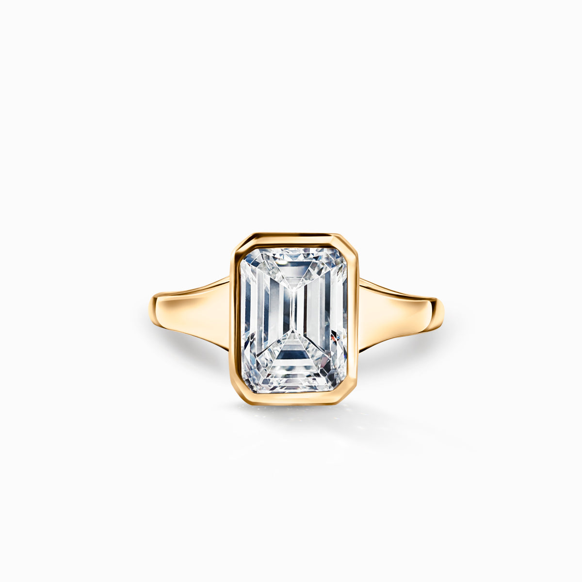 Minimalist z Diamentem Emerald Cut  – Sygnet Damski