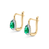 Classic Emerald Drop - kolczyki ze szmaragdami i diamentami
