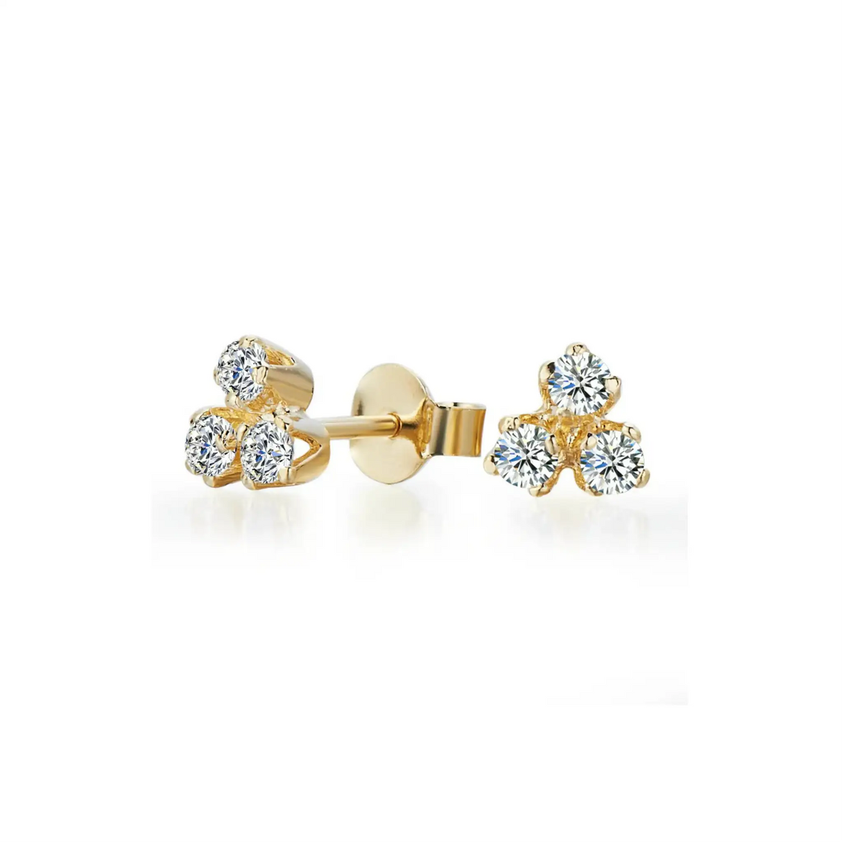 Kolczyki z 3 diamentami