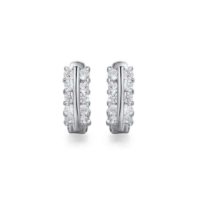 Kolczyki z białego złota z diamentami 0,40ct