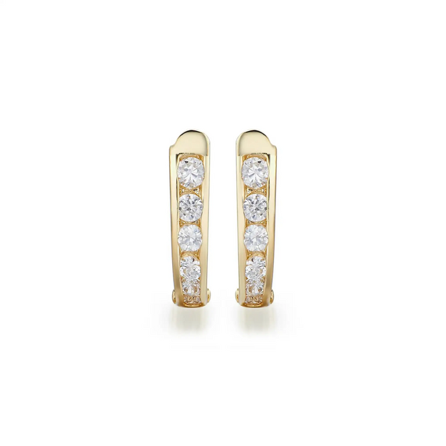 Kolczyki z żółtego złota z diamentami 0,40ct