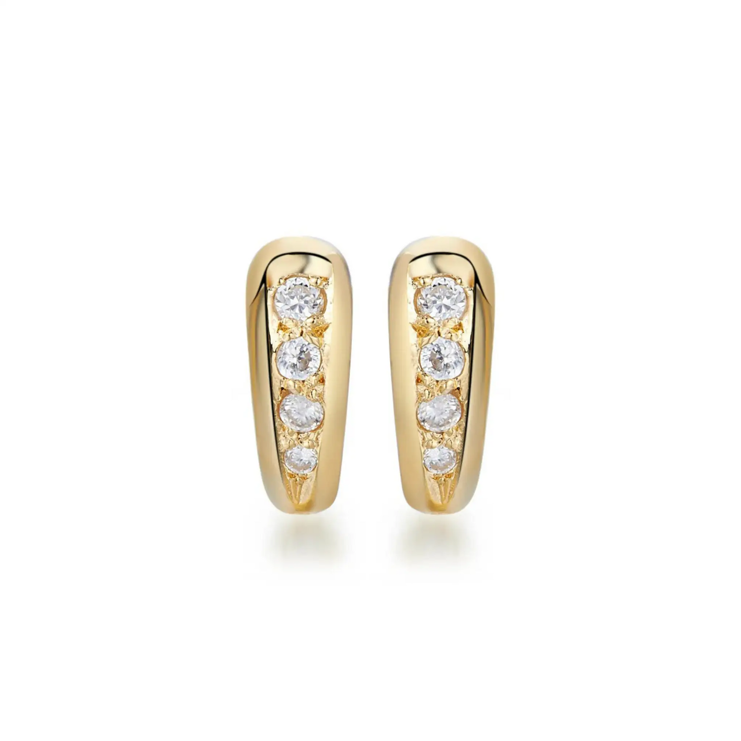 Kolczyki z diamentami 0,40ct z żółtego złota